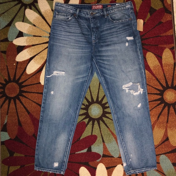 NWT LUCKY BRAND Distressed, Rips, SIENNA Slim Boyfriend jeans SIZE - Picture 4 of 8
